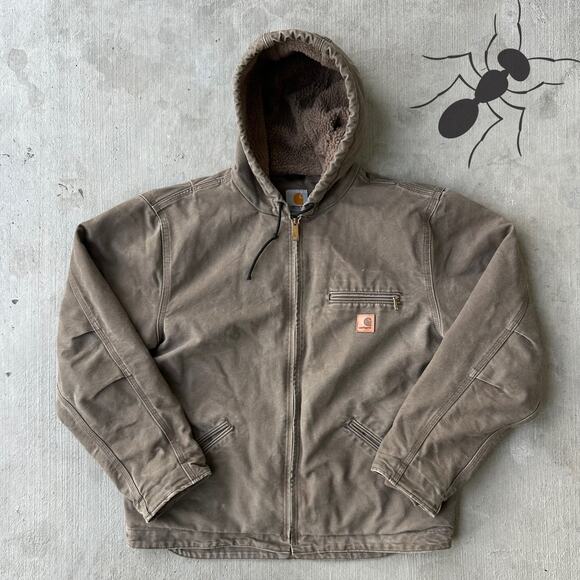 Vintage Y2K Carhartt J141 LBR brown Sierra work wear jacket - Picture 1 of 9
